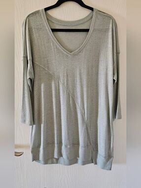 Calvin Klein Light Sage V-Neck Tunic